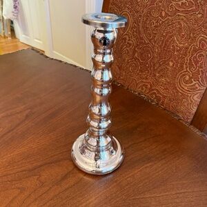 Vintage IKEA SKIMMER Candle Holder Glass Chrome Silver 11.5” Tall - Discontinued